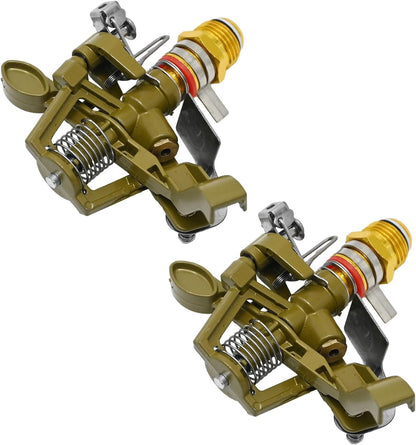 1/2 Inch Brass Impact Sprinkler with Nozzles Adjustable 0-360 Degree Coverage Pattern Heavy Duty Lawn Sprinkler Head for Yard Lawn Grass Patio Garden Irrigation (1Pcs)