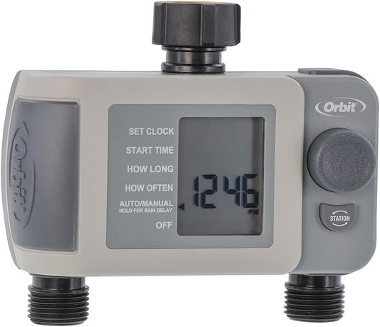 Programmable Digital Watering Hose Faucet Timer, 2-Outlet - 24621