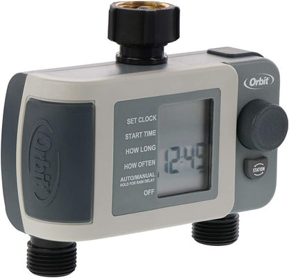 Programmable Digital Watering Hose Faucet Timer, 2-Outlet - 24621