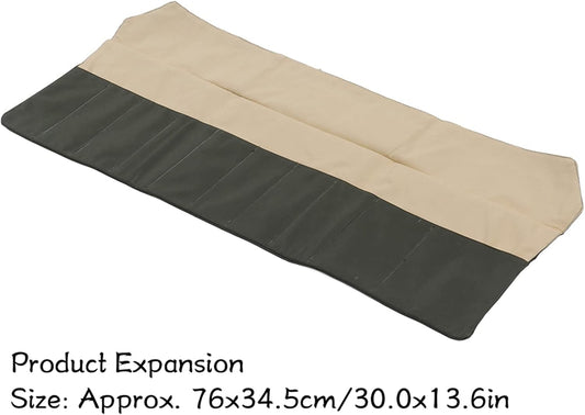 Bonsai Tool Roll, 10-Pocket Waterproof Canvas Bonsai Tool Case Heavy Duty Multifunctional Tool Pocket Bag Bonsai Tools Storage Bag