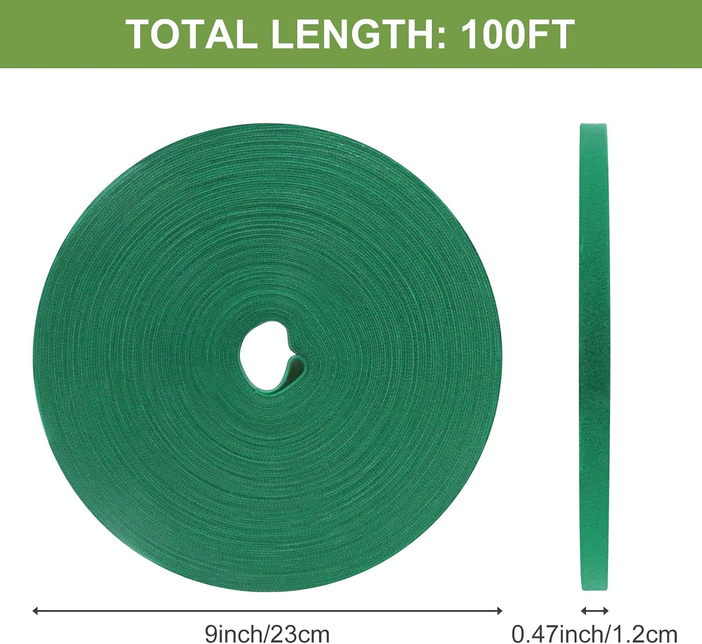 Plant Tape 75 ft Plant Ties for Climbing Plants Garden Twist Ties Plants Adjustable Green Garden Tape for Plants, Flowers, Vines and Tree (75 ft x 1/2 in)