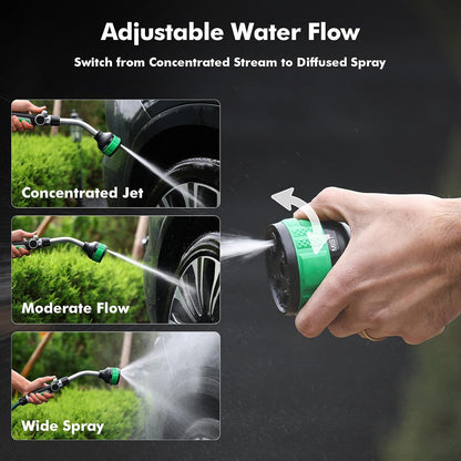 2-in-1 Watering Wand, Heavy Duty Metal Garden Hose Wand for Outdoor