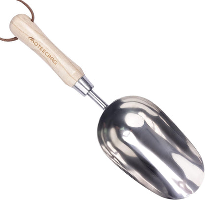 Heavy Duty Garden Trowel Stainless Steel Hand Shovel with Comfortable Grip Wood Handle for Digging, Weeding and Transplanting