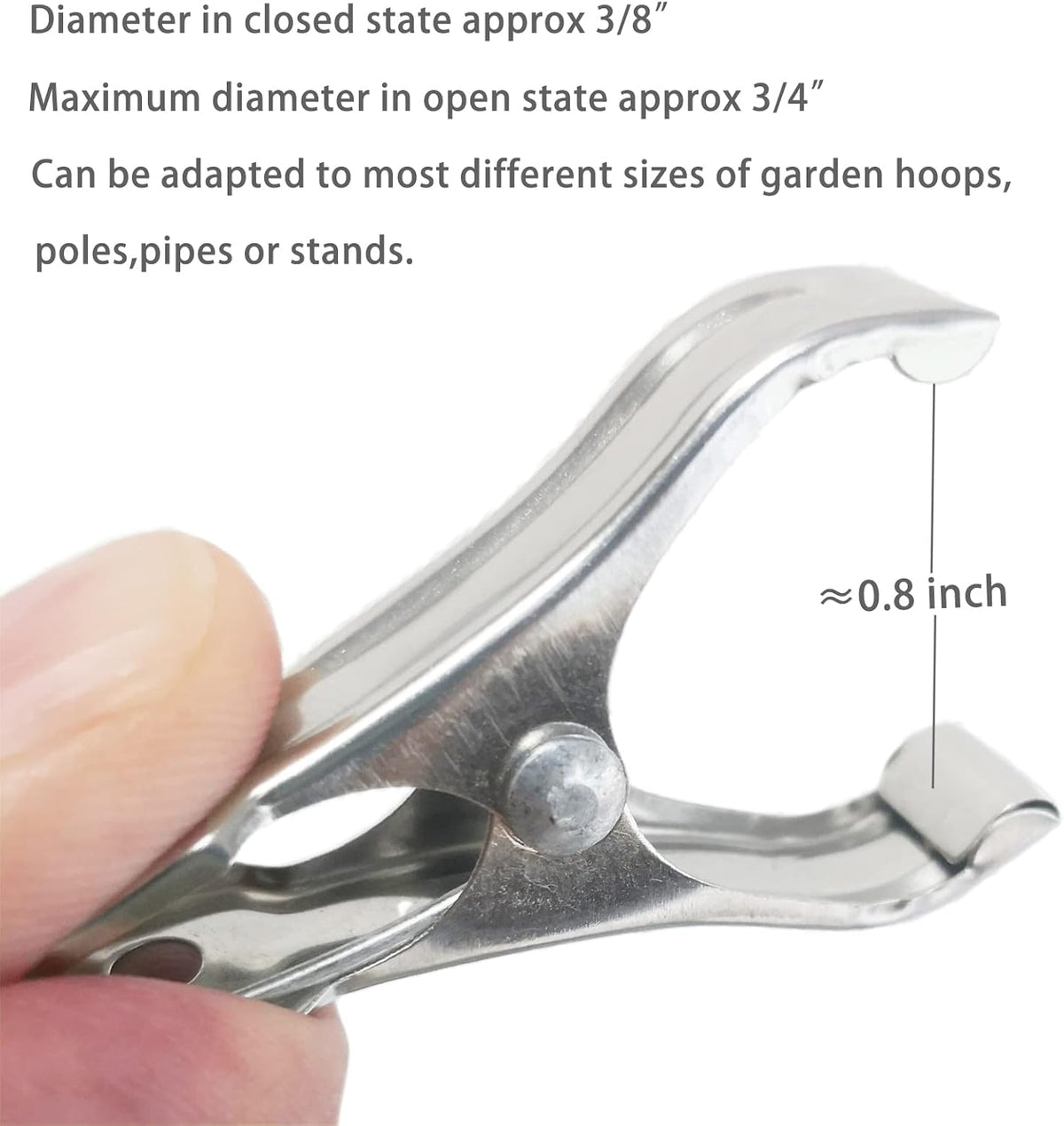 40Pcs Garden Clips for Netting, 2'' Metal Greenhouse Clamps to hoop