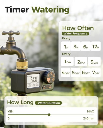 Brass Hose Timer, Programmable Garden Timers for Watering