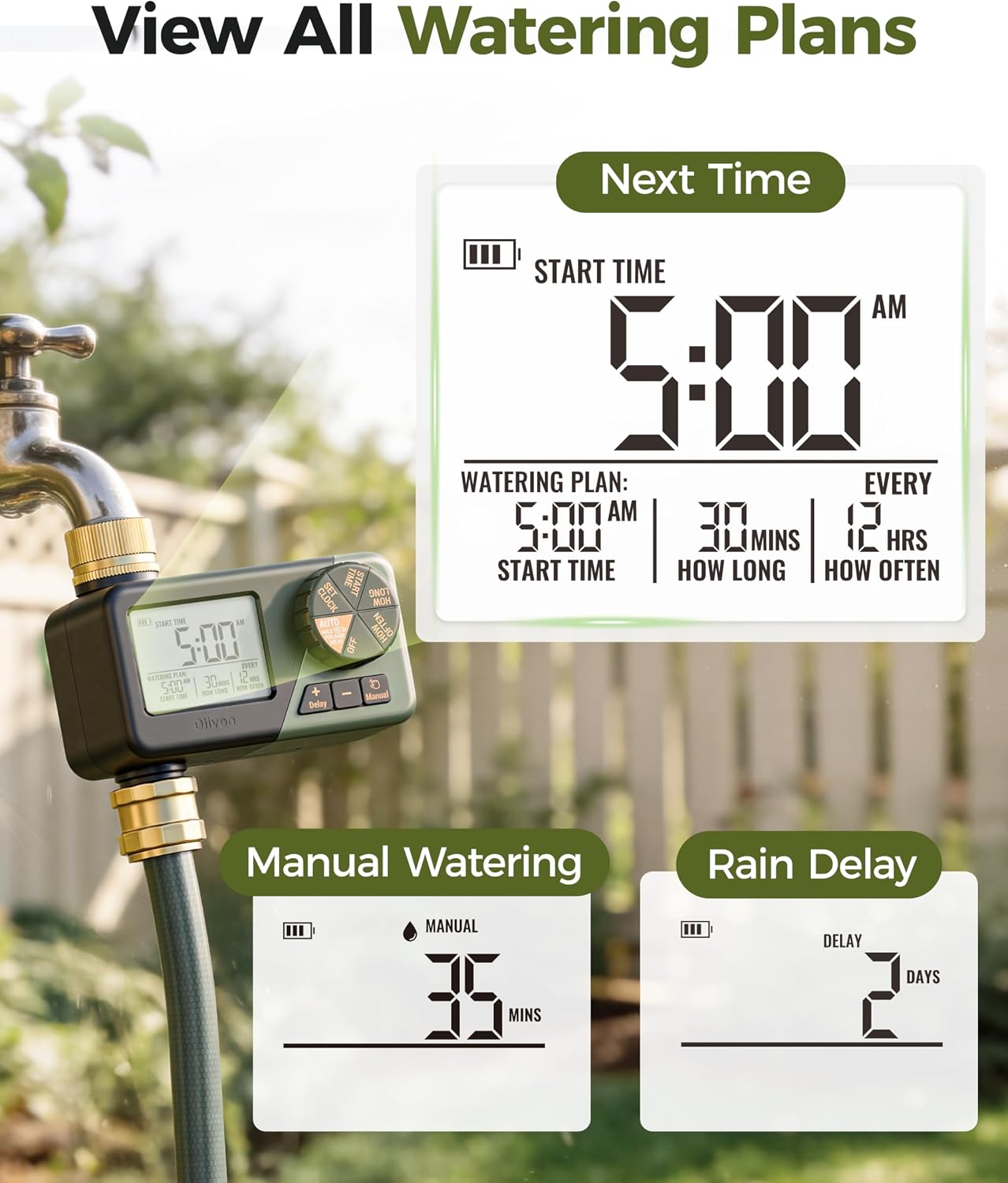 Brass Hose Timer, Programmable Garden Timers for Watering