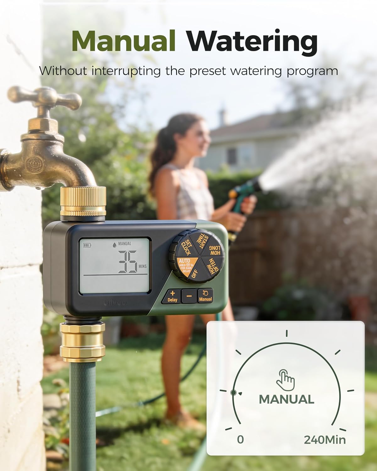 Brass Hose Timer, Programmable Garden Timers for Watering
