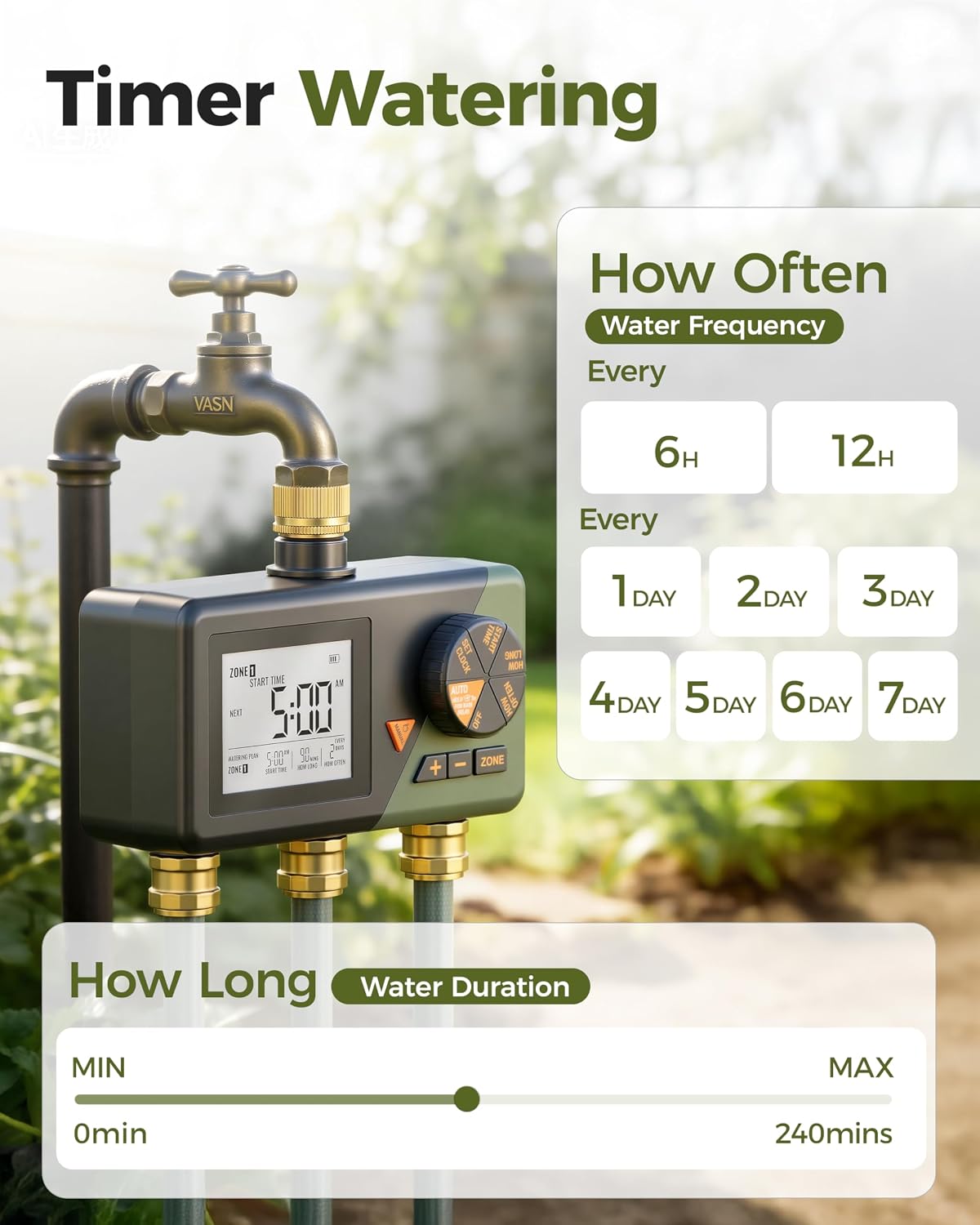 Brass Hose Timer, Programmable Garden Timers for Watering