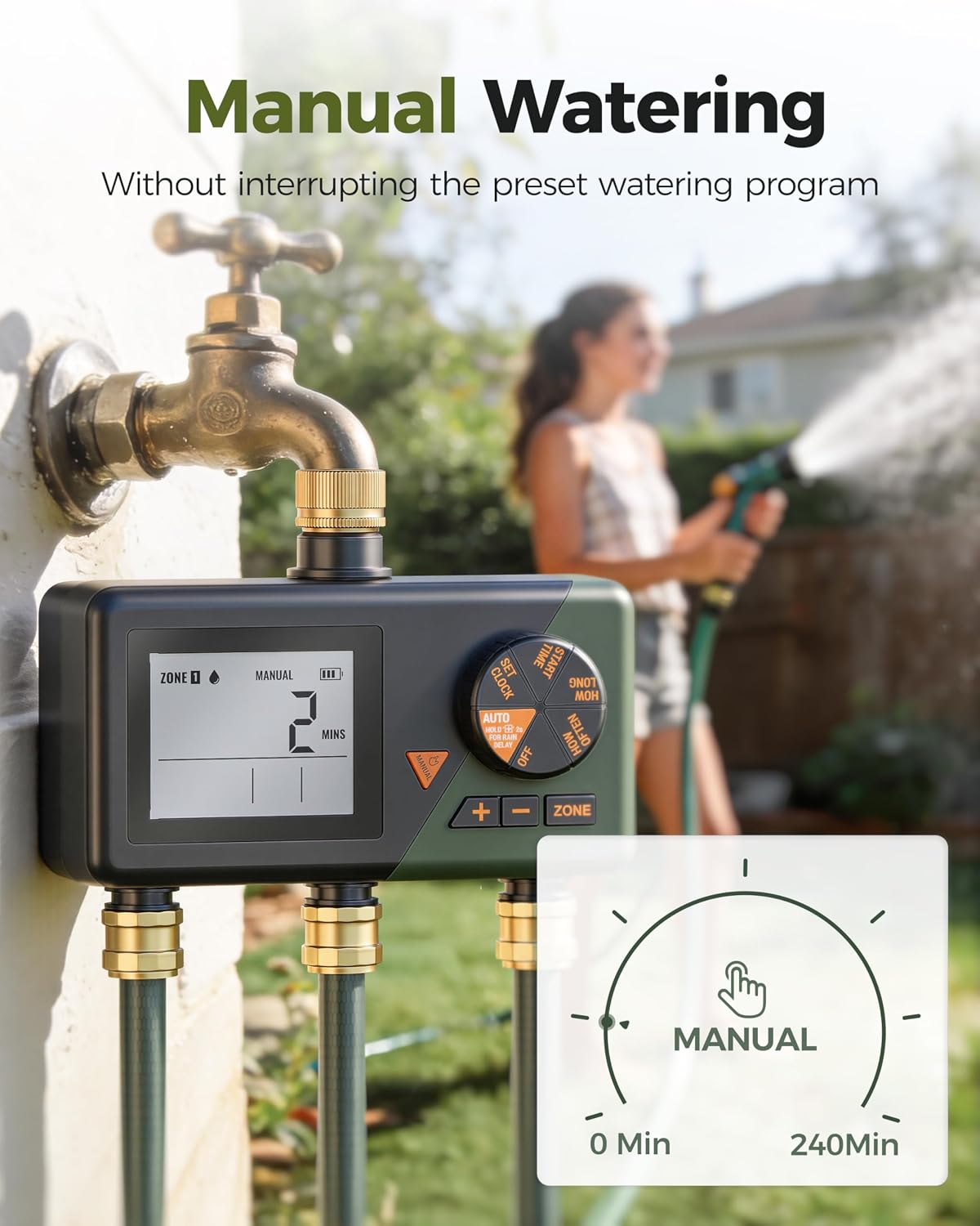 Brass Hose Timer, Programmable Garden Timers for Watering