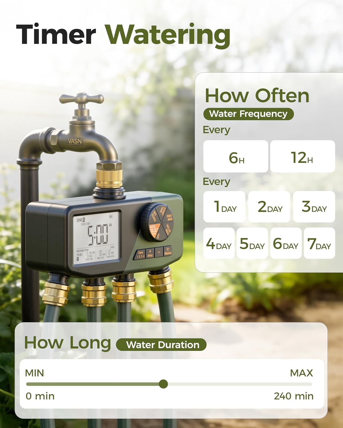 Brass Hose Timer, Programmable Garden Timers for Watering