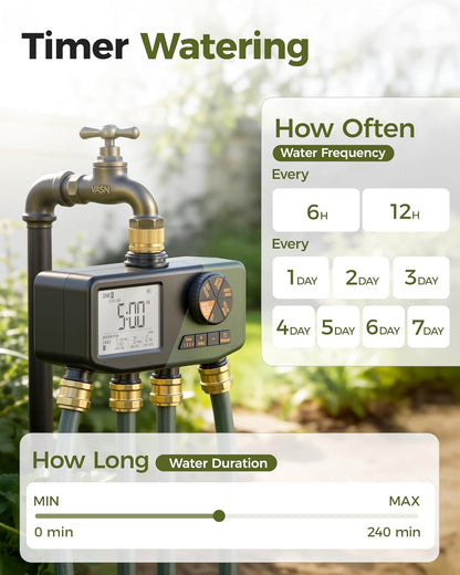 Brass Hose Timer, Programmable Garden Timers for Watering