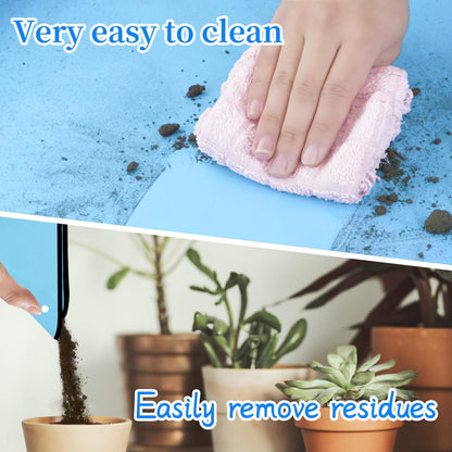Repotting Mat 29.5"x 29.5" for Indoor Plant Transplanting Large Blue Garden Mat Gift for Plant Lovers Oxford Fabric Portable Potting Tray for Gardening Mess Control