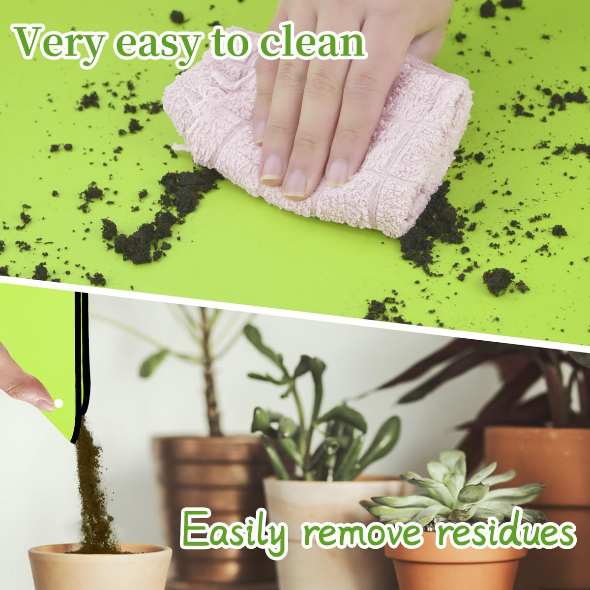 Repotting Mat 29.5"x 29.5" for Indoor Plant Transplanting Large Blue Garden Mat Gift for Plant Lovers Oxford Fabric Portable Potting Tray for Gardening Mess Control