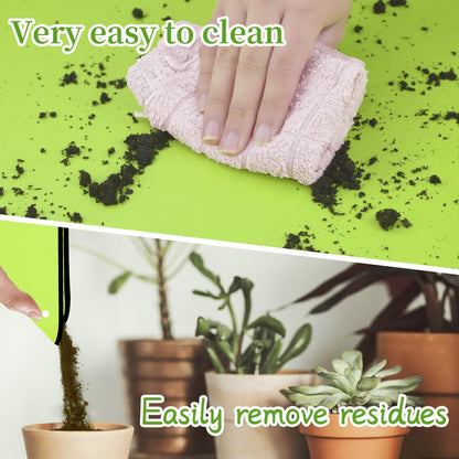 Repotting Mat 29.5"x 29.5" for Indoor Plant Transplanting Large Blue Garden Mat Gift for Plant Lovers Oxford Fabric Portable Potting Tray for Gardening Mess Control