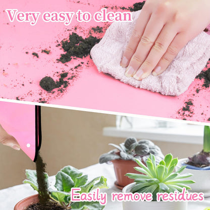 Repotting Mat 29.5"x 29.5" for Indoor Plant Transplanting Large Blue Garden Mat Gift for Plant Lovers Oxford Fabric Portable Potting Tray for Gardening Mess Control