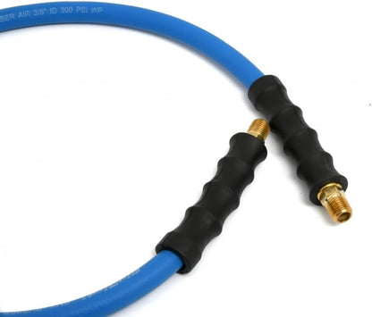 BBLD3803 3/8" x 3' Rubber Air Leader Hose, 100% Rubber, Lightest, Strongest, Most Flexible, 300 PSI, 50F to 190F Degrees, Ozone Resistant, High Strength Polyester Braided