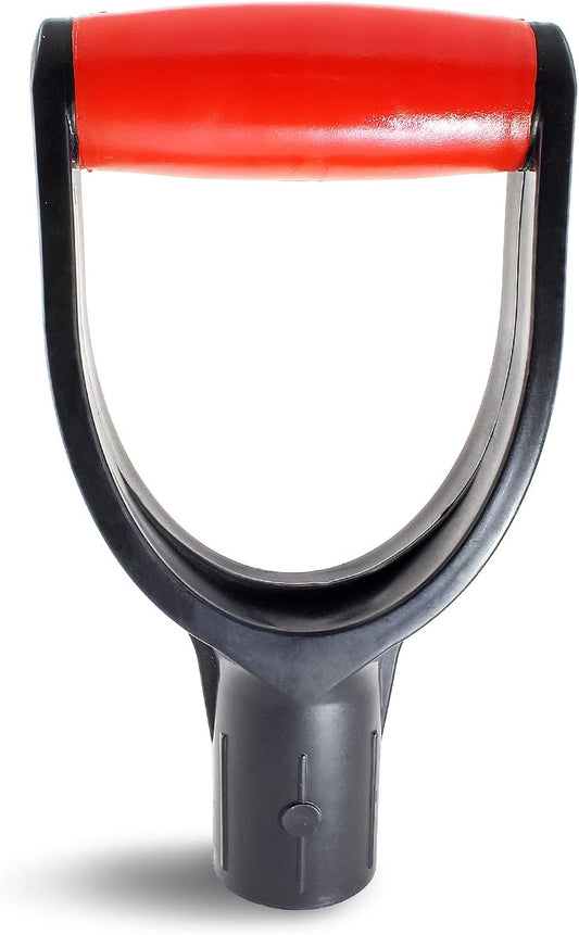 Plastic Shovel D Grip Handles, Red, 2 Pcs