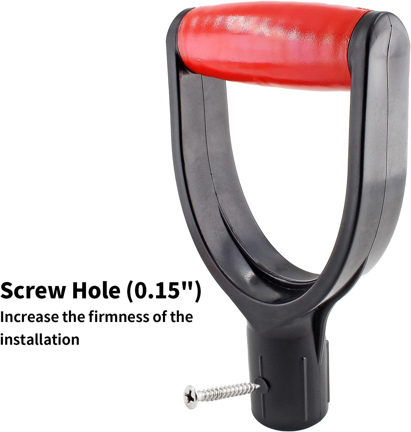 Plastic Shovel D Grip Handles, Red, 2 Pcs