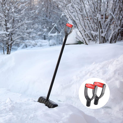 Plastic Shovel D Grip Handles, Red, 2 Pcs
