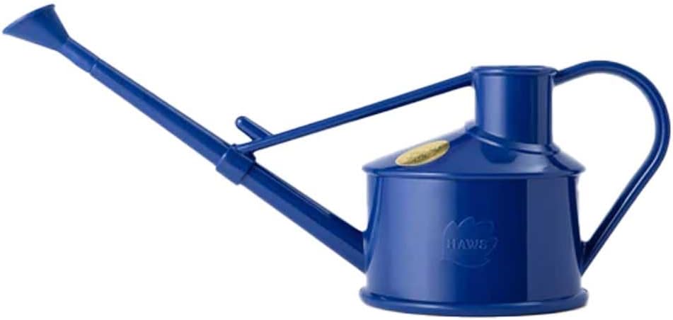 Indoor Plastic Watering Can | The HAWS Langley Sprinkler - One Pint | Pot Waterer | Fine Spray Rose | Recycled - Black