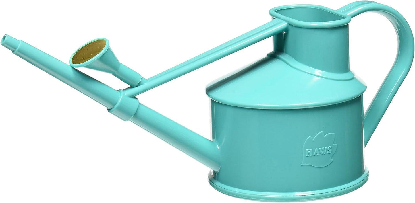 Indoor Plastic Watering Can | The HAWS Langley Sprinkler - One Pint | Pot Waterer | Fine Spray Rose | Recycled - Black