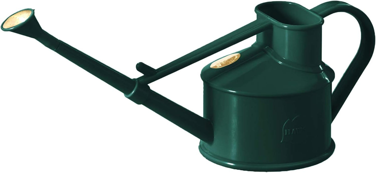 Indoor Plastic Watering Can | The HAWS Langley Sprinkler - One Pint | Pot Waterer | Fine Spray Rose | Recycled - Black