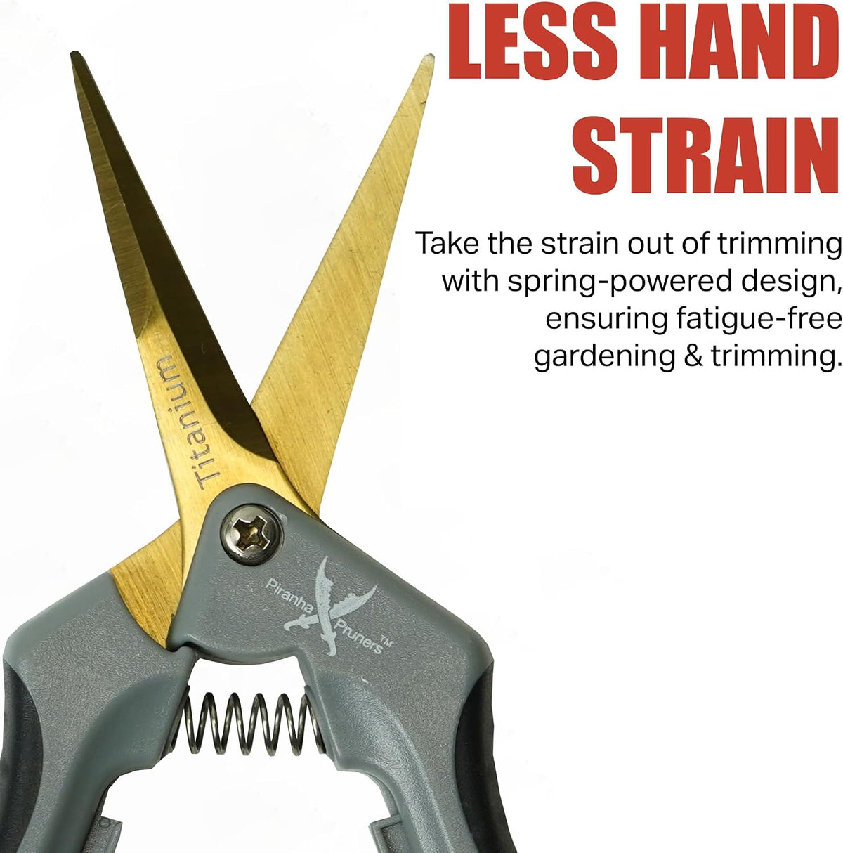 Piranha Pruner Trimming Scissors Garden Shears, Plant Trimmers, Gardening Hand Tools, Straight Titanium Blade