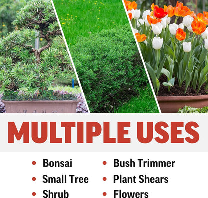 Piranha Pruner Trimming Scissors Garden Shears, Plant Trimmers, Gardening Hand Tools, Straight Titanium Blade