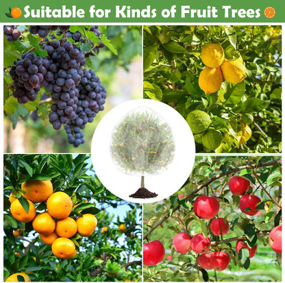 4PCS Fruits Tree Netting, 7.5 x 5.2 ft Large Mesh Tree Net for Cicadas