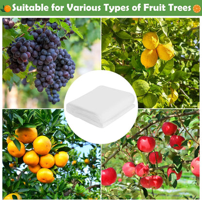 4PCS Fruits Tree Netting, 7.5 x 5.2 ft Large Mesh Tree Net for Cicadas