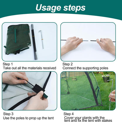 2pack Pest Guard Cover,22.8x22.8x22.8 Inches Garden Mesh Plant Cover Insect Bird Barrier Netting Mesh Outdoor Mesh Plant Enclosure Plant Tent Cover Pest Protection Guard for Fruit Vegetables