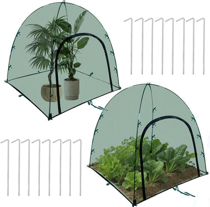 2pack Pest Guard Cover,22.8x22.8x22.8 Inches Garden Mesh Plant Cover Insect Bird Barrier Netting Mesh Outdoor Mesh Plant Enclosure Plant Tent Cover Pest Protection Guard for Fruit Vegetables