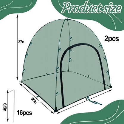 2pack Pest Guard Cover,22.8x22.8x22.8 Inches Garden Mesh Plant Cover Insect Bird Barrier Netting Mesh Outdoor Mesh Plant Enclosure Plant Tent Cover Pest Protection Guard for Fruit Vegetables