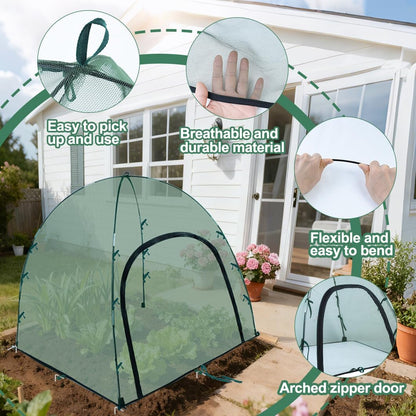 2pack Pest Guard Cover,22.8x22.8x22.8 Inches Garden Mesh Plant Cover Insect Bird Barrier Netting Mesh Outdoor Mesh Plant Enclosure Plant Tent Cover Pest Protection Guard for Fruit Vegetables