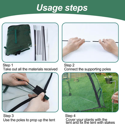 2pack Pest Guard Cover,22.8x22.8x22.8 Inches Garden Mesh Plant Cover Insect Bird Barrier Netting Mesh Outdoor Mesh Plant Enclosure Plant Tent Cover Pest Protection Guard for Fruit Vegetables