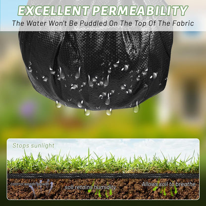 Weed Barrier Landscape Fabric 4FT x 100FT, 3.2oz, 2-Pack 4FTx50FT