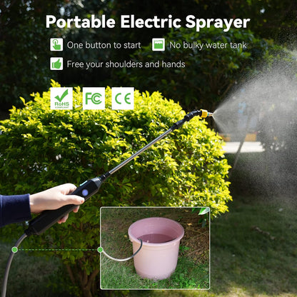 Electric Garden Sprayer, Portable Battery Powered Watering Wand