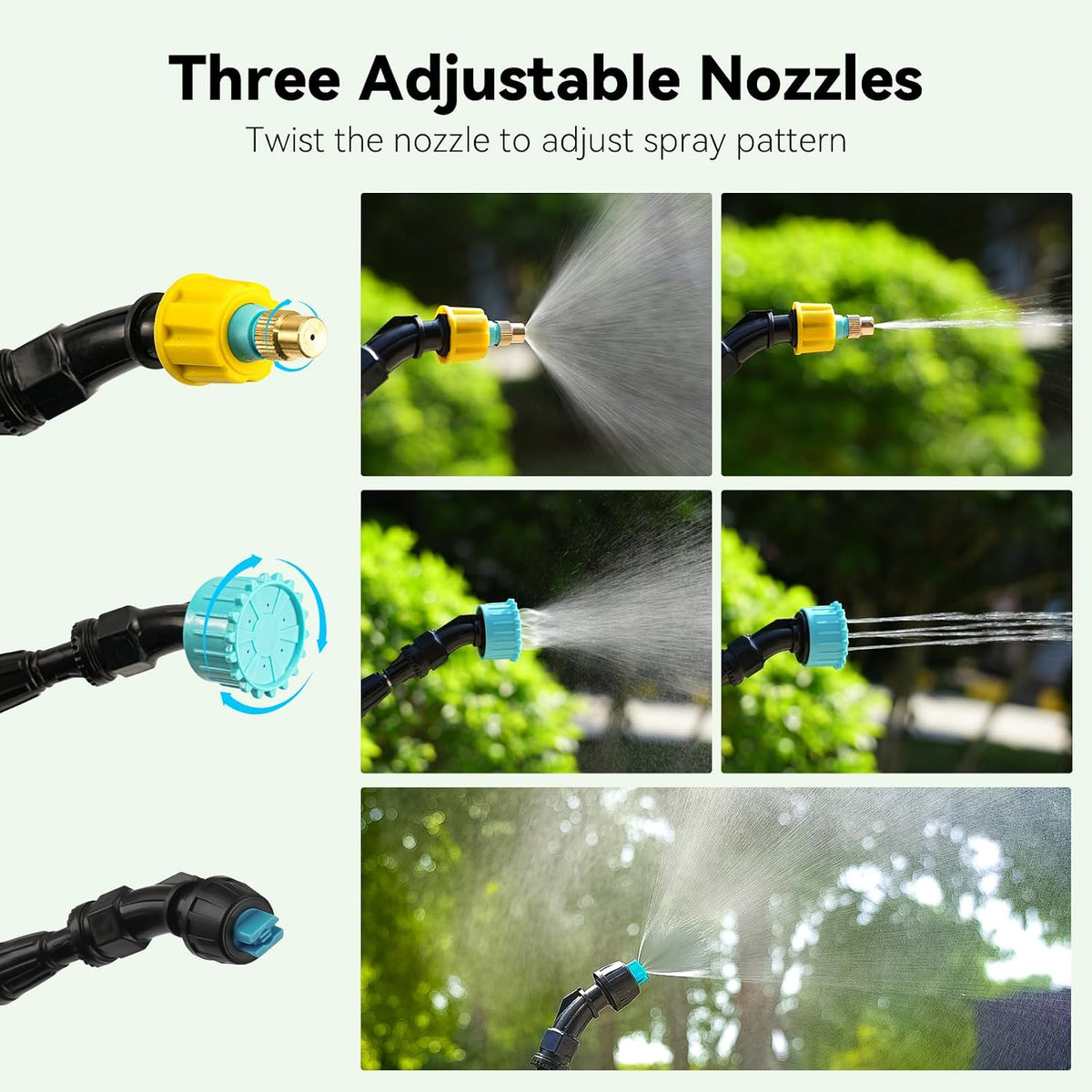 Electric Garden Sprayer, Portable Battery Powered Watering Wand