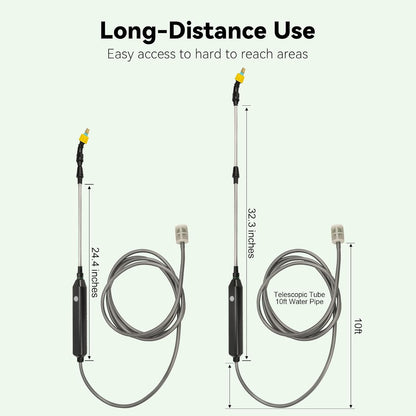 Electric Garden Sprayer, Portable Battery Powered Watering Wand