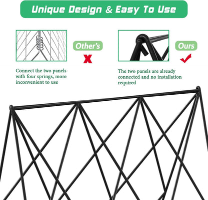 39.4" H 2 Pack Cucumber Trellis, Thickened Metal Garden Trellis