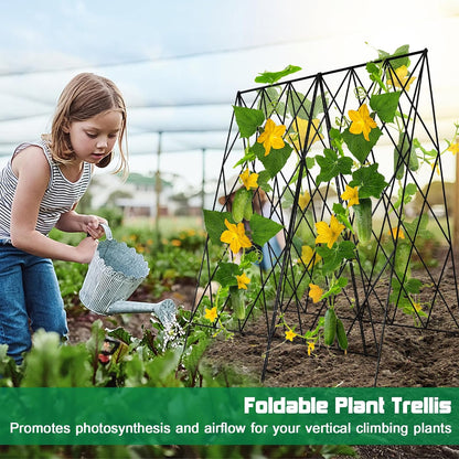 39.4" H 2 Pack Cucumber Trellis, Thickened Metal Garden Trellis