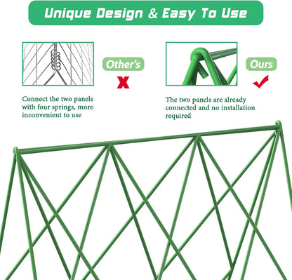 39.4" H 2 Pack Cucumber Trellis, Thickened Metal Garden Trellis