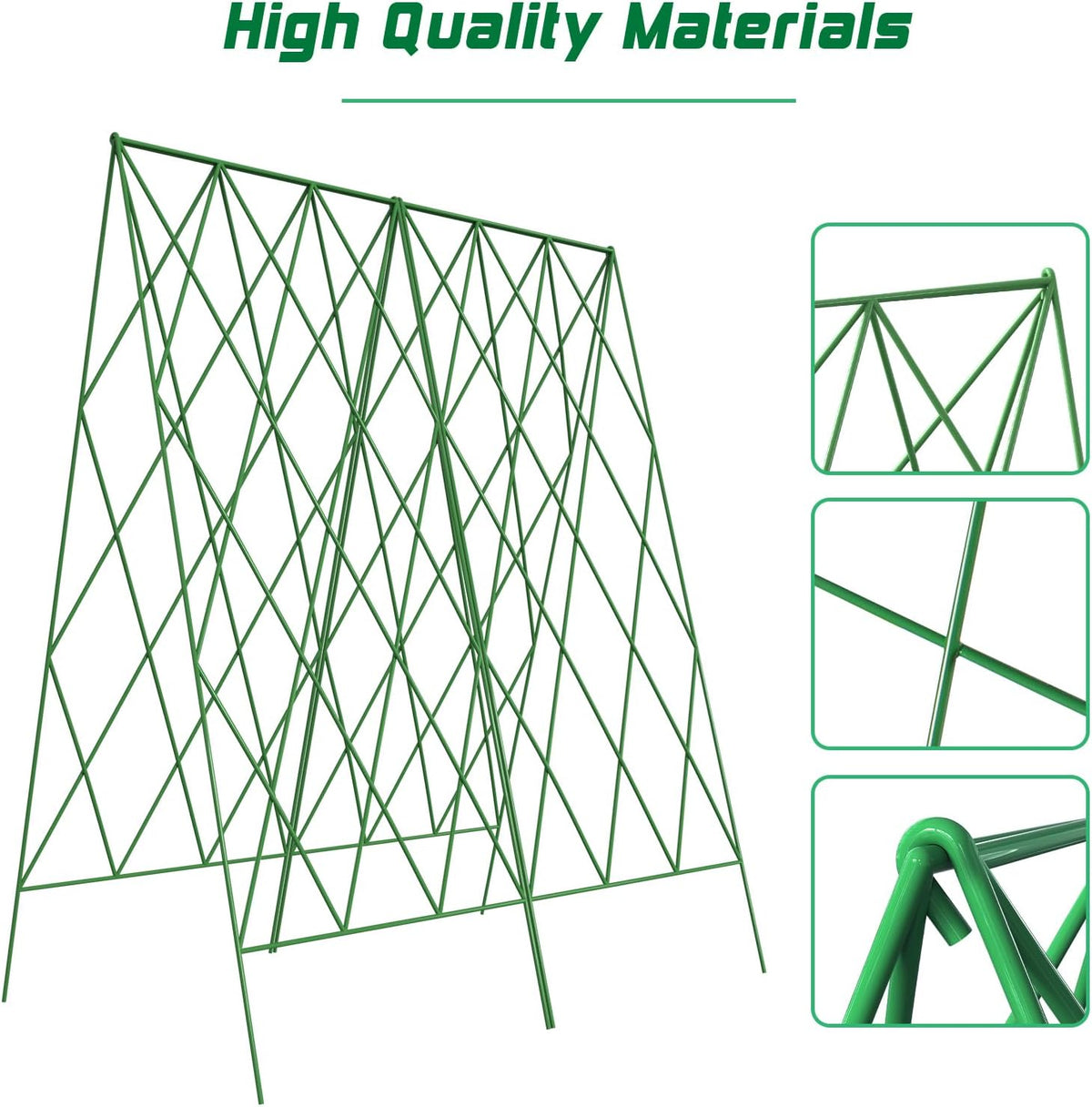 39.4" H 2 Pack Cucumber Trellis, Thickened Metal Garden Trellis