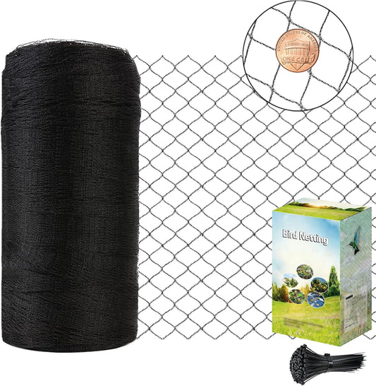 30x30ft Bird Netting, 1/2 inch Mesh, Heavy Duty Garden Netting