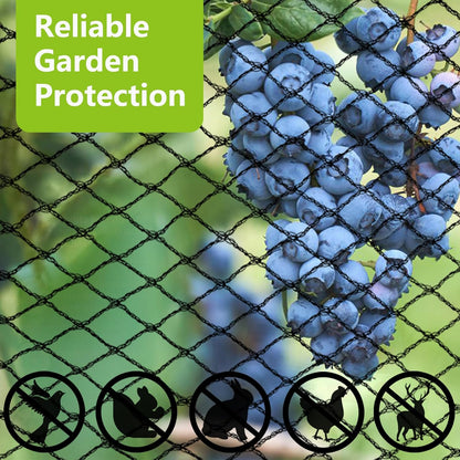 30x30ft Bird Netting, 1/2 inch Mesh, Heavy Duty Garden Netting