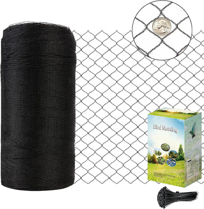 30x30ft Bird Netting, 1/2 inch Mesh, Heavy Duty Garden Netting