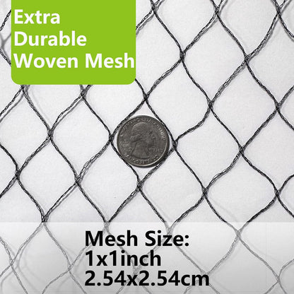 30x30ft Bird Netting, 1/2 inch Mesh, Heavy Duty Garden Netting