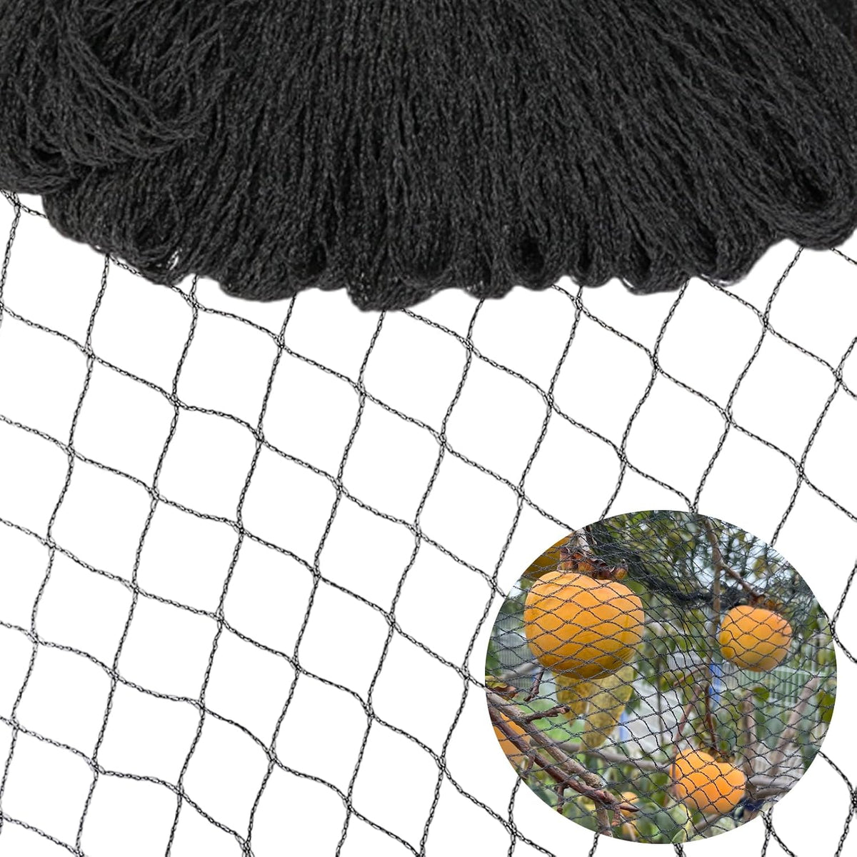 30x30ft Bird Netting, 1/2 inch Mesh, Heavy Duty Garden Netting