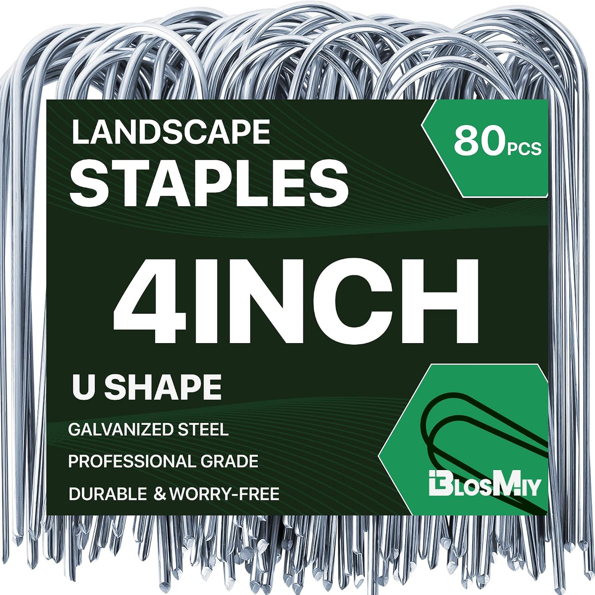 U-Shaped Landscape Staples, 200 Pack 4 Inch Drip Irrigation Stakes
