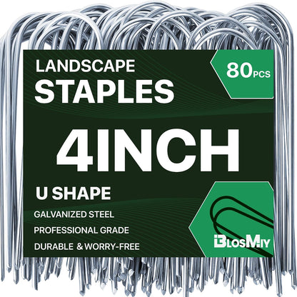 U-Shaped Landscape Staples, 200 Pack 4 Inch Drip Irrigation Stakes